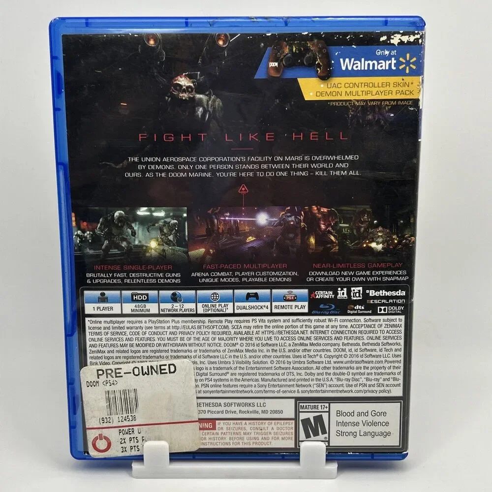 Doom PS4 PlayStation 4 - Complete CIB Tested